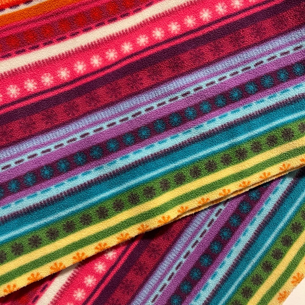 Rainbow Fleece scarf